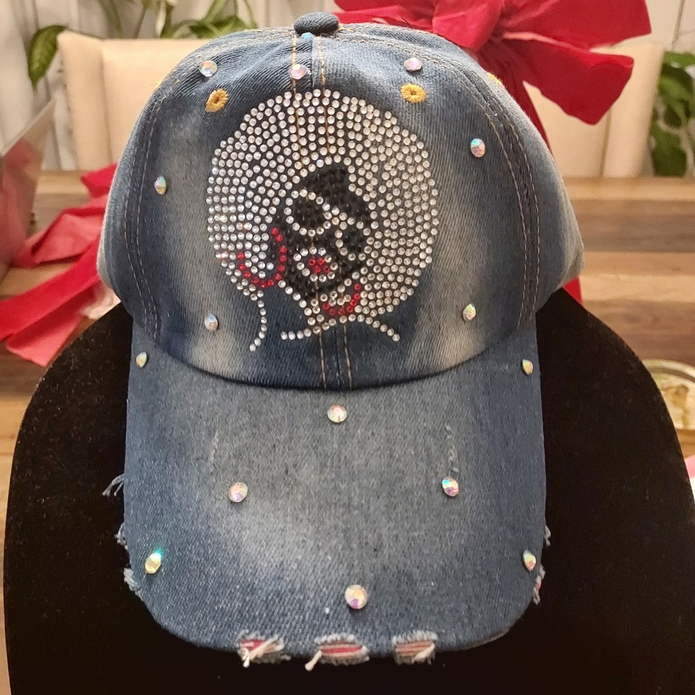 Pink and Silver Rhinestone Cap - Picture 4 of 4